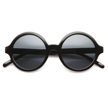 Retro Sleek Large Round Fashion Sunglasses 8704