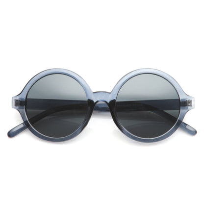Retro Sleek Large Round Fashion Sunglasses 8704
