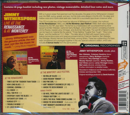 Jimmy Witherspoon - Live At The Renaissance & At Monterey (20 tracks) (2xCD) (incl. large booklet) (remastered) (expanded edition) Music CD