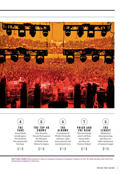 Phish - Fan Guide: Best Live Performances, Tours, Pictures, Albums, Songs, Reba, Tweezer, Trey Anastasio, Page McConnell, Mike Gordon, Jon Fishman, Phish Heads, Vermont, Jam Bands & The Grateful Dead!