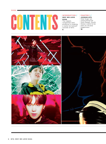 BTS Fanbook - Why We Love Suga:  South Korean Kid To K-pop Band Juggernaut, Rapper, Songwriter, Producer, Solo Career, Top 10 Songs, Documentary Road To D-DAY, Collabs, Military, Quiz & Free Poster!