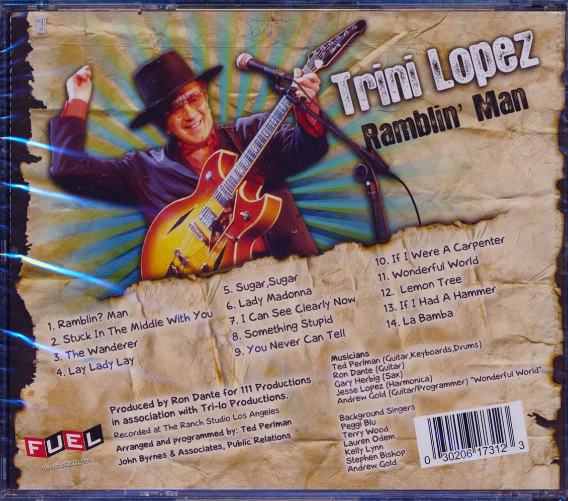 Trini Lopez - Ramblin' Man Music CD