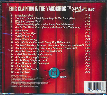 Eric Clapton & The Yardbirds The Yardbird Years 20 tracks remastered Music CD