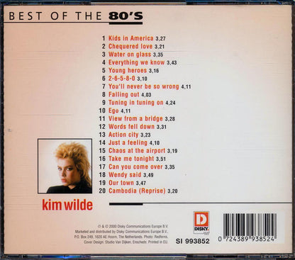 Kim Wilde - Best Of The 80's (20 tracks) Music CD