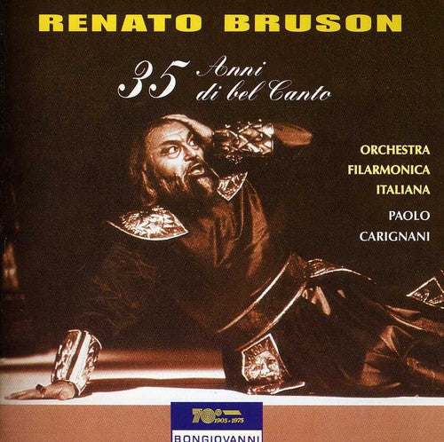 the album cover for Renato Bruson - Belcanto Arias