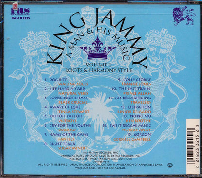 Wailing Souls, The Viceroys, Horace Andy, Etc. - King Jammy A Man & His Music Volume 1 Roots & Harmony Style (marked/ltd stock) Music CD