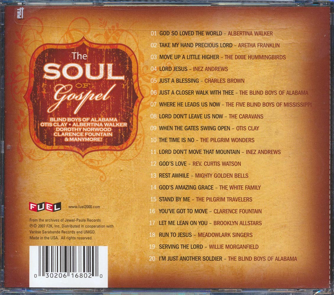 Otis Clay, Aretha Franklin, Meadowlark Singers, Charles Brown, Etc. - The Soul Of Gospel Music CD
