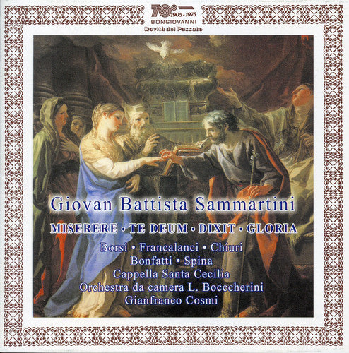 the album cover for Sammartini / Borsi / Luigia / Chiuri - Gloria Patri / Dixit Per Soli / Coro E Archi