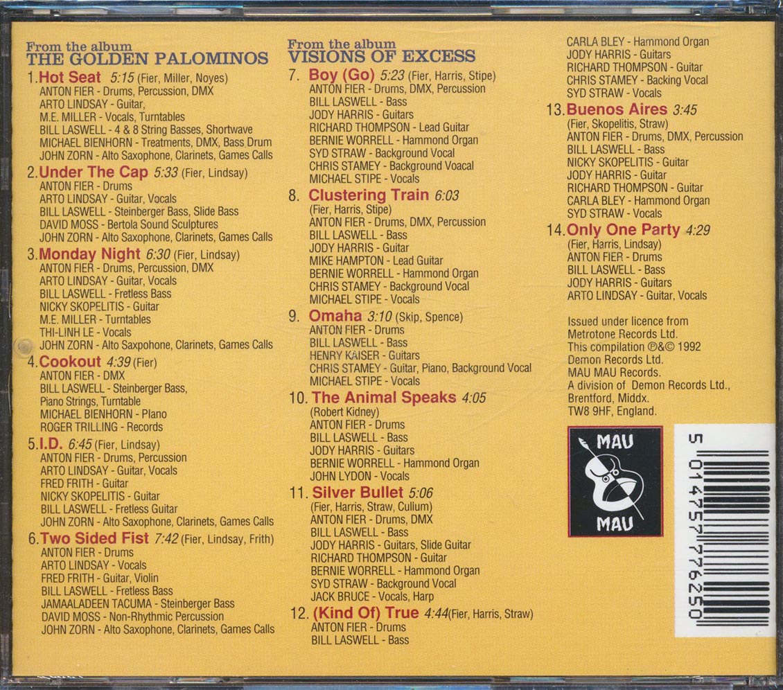 The Golden Palominos - A History: Volume 1 1982-1985 Music CD