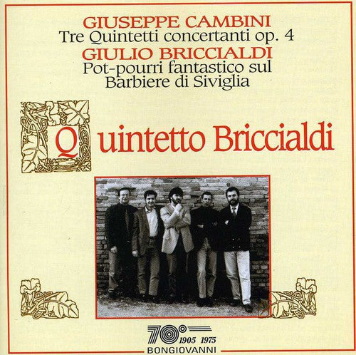 Cambini / Cambini / Quintetto Briccialdi - Tre Quintetti Concertanti Op 4 Per Flauto Oboe - Music CD