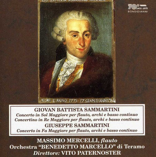 Sammartini / Mercelli / Paternoster - Concerti Nn 790-791 Per Flauto E Archi - Music CD