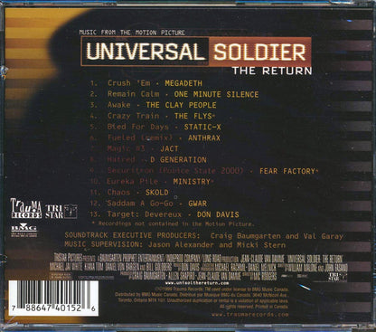 Megadeth, Anthrax, Ministry, Etc. - Music From The Motion Picture: Universal Soldier The Return Music CD
