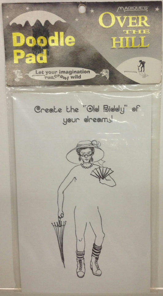 Over The Hilll Doodle Pad Prank Gag Grandpa Birthday Retirement Gift
