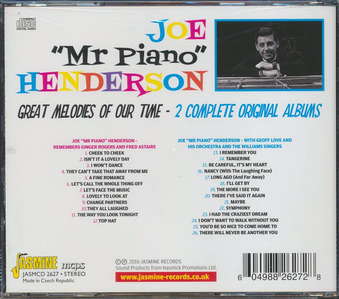 Joe Mr. Piano Henderson - Great Melodies Of Our Time: 2 Complete Original Albums (2xCD) Music CD
