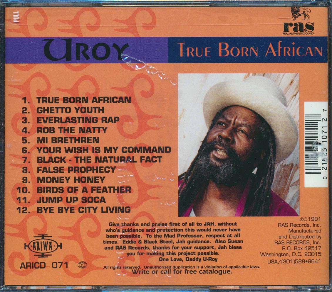 U Roy - True Born African (marked/ltd stock) Music CD