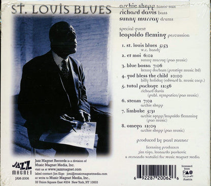 Archie Shepp Richard Davis Sunny Murray St Louis Blues Music CD