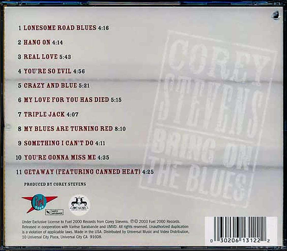 Corey Stevens - Bring On The Blues (marked/ltd stock) Music CD