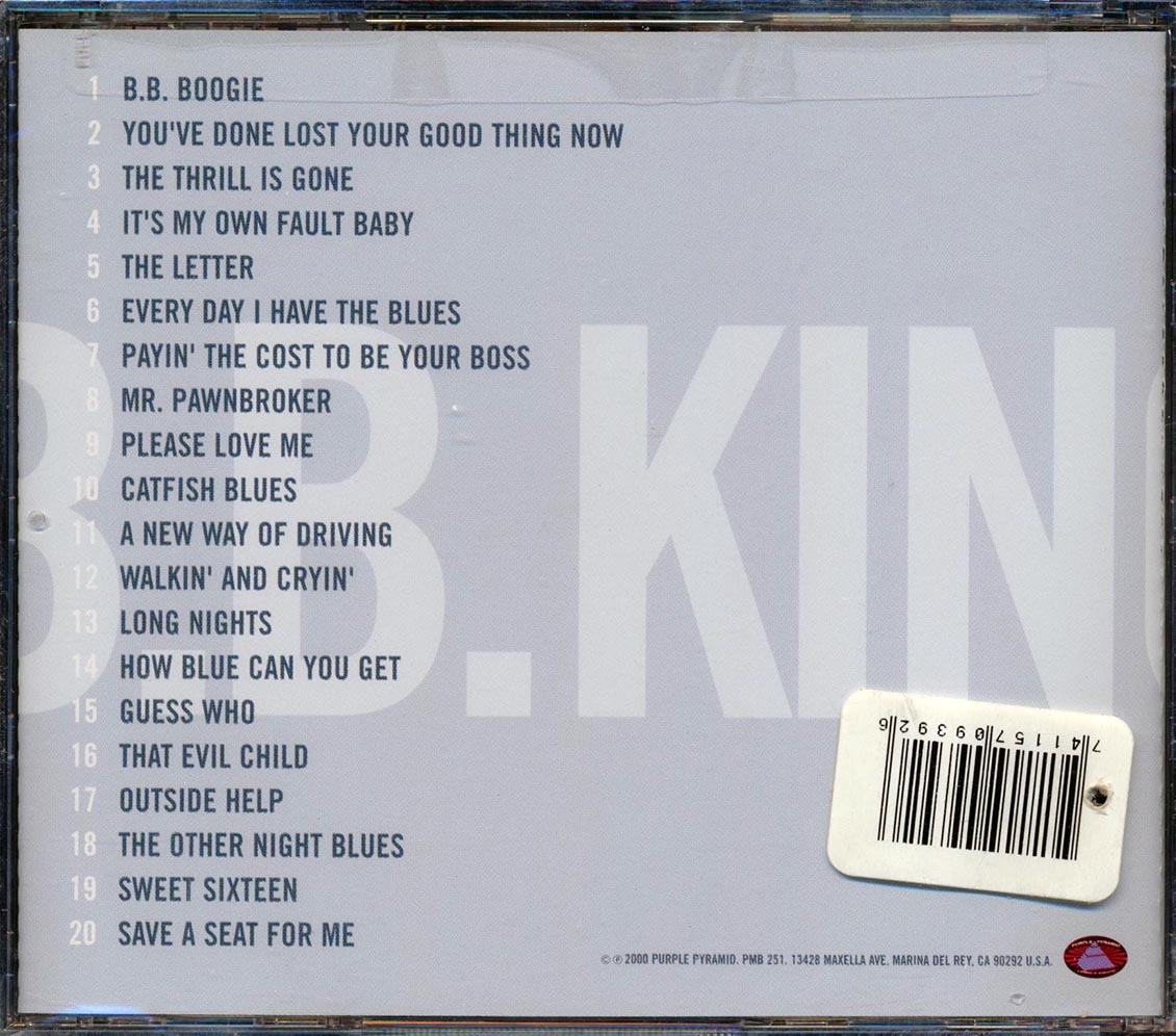 BB King - 20 Golden Classics (20 tracks) (marked/ltd stock) (remastered) Music CD