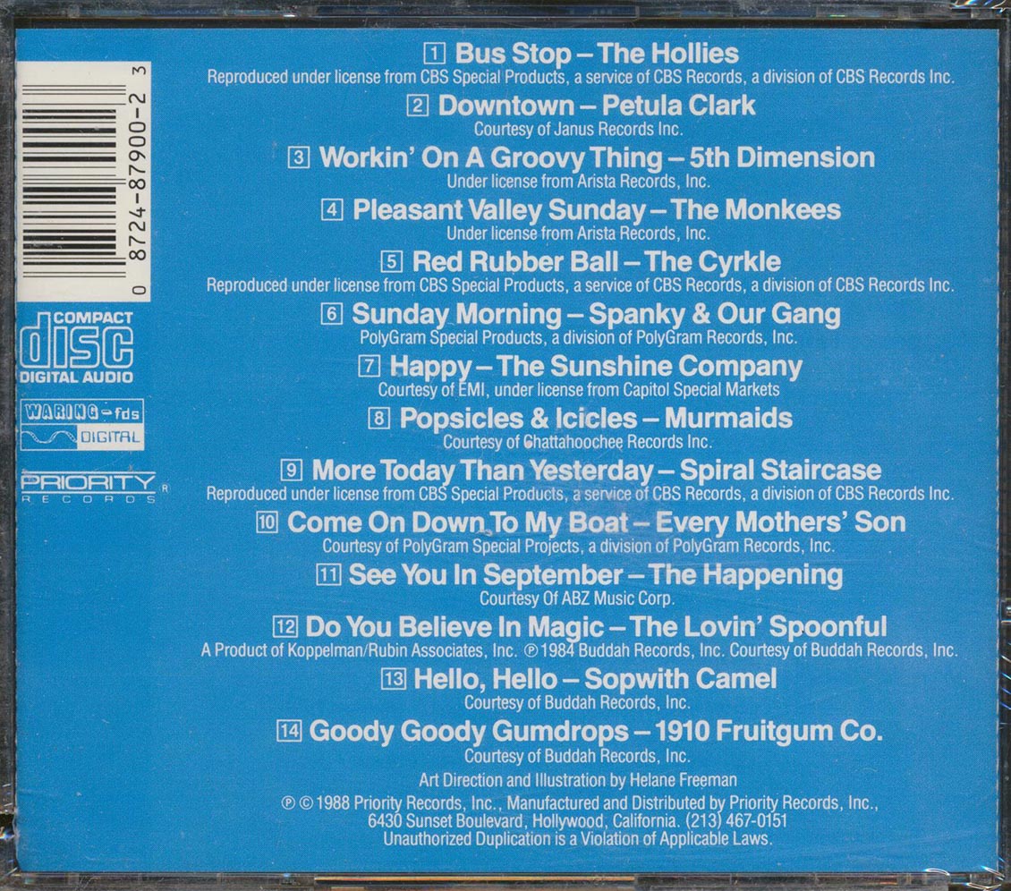 Murmaids, The Hollies, The Monkees, The Lovin' Spoonful, Etc. - The Best Of 60s Sunshine Rock (marked/ltd stock) Music CD