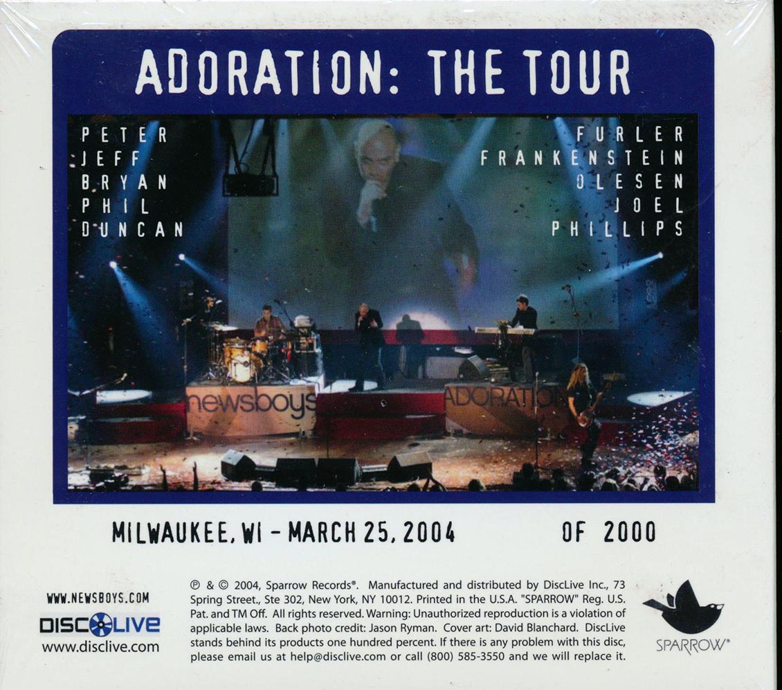 Newsboys - Adoration: The Tour, Live In Milwaukee, Wisconsin, 03.25.04 (numbered ltd.ed.) (2xCD) Music CD