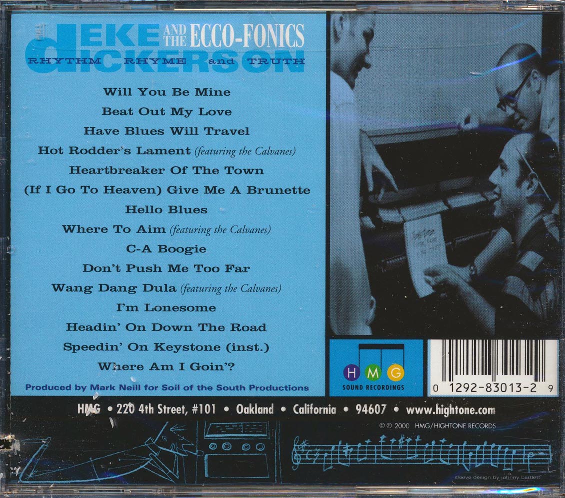 Deke Dickerson & The Ecco-Fonics - Rhythm Rhyme And Truth (marked/ltd stock) Music CD