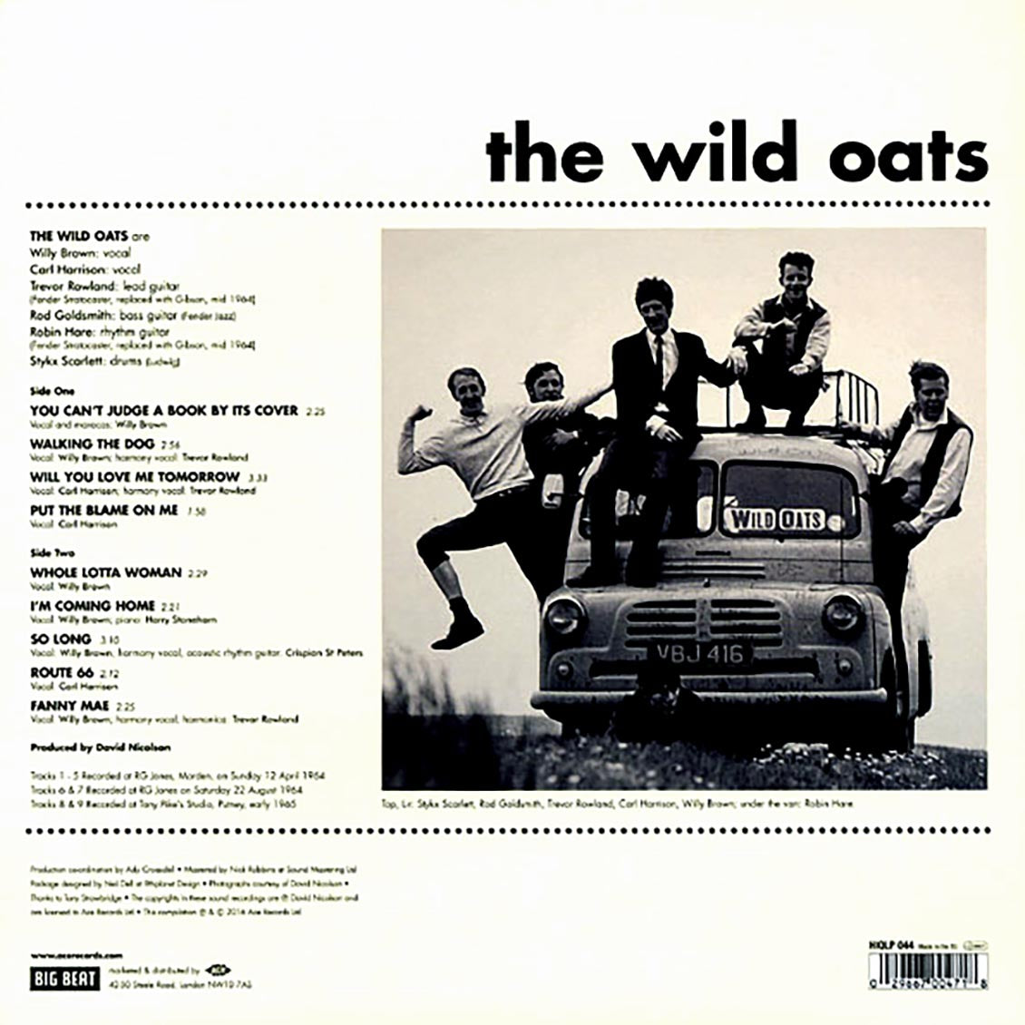 The Wild Oats - The Wild Oats (10 inch size album) Vinyl Record