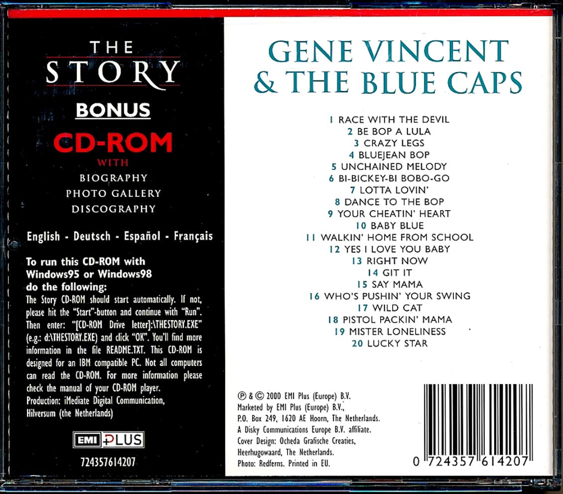 Gene Vincent & The Blue Caps - The Story (20 tracks) (2xCD) Music CD