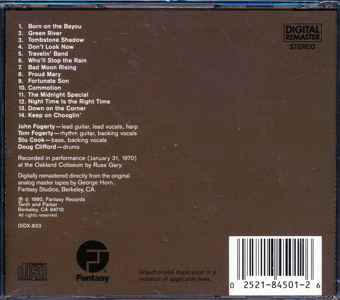 Creedence Clearwater Revival - The Concert (marked/ltd stock) Music CD