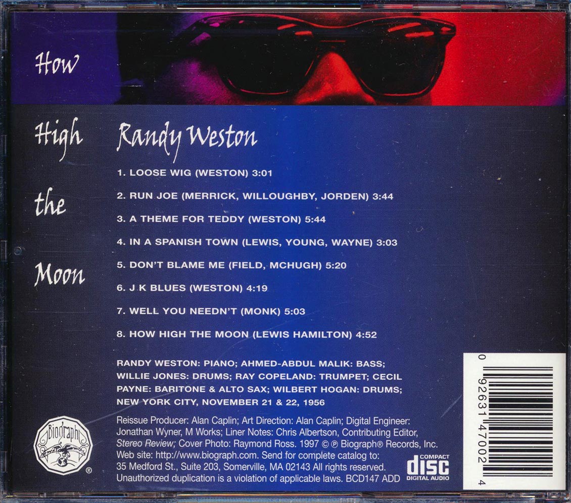 Randy Weston - How High The Moon Music CD