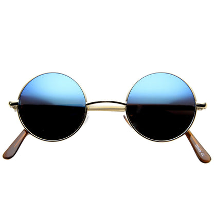 Retro Lennon Style Round Circle Metal Mirror Lens Sunglasses 1408