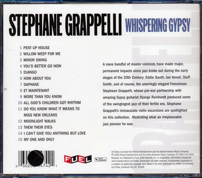 Stephane Grappelli - Whispering Gypsy (marked/ltd stock) Music CD