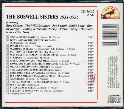 The Boswell Sisters - 1931-1935 Music CD