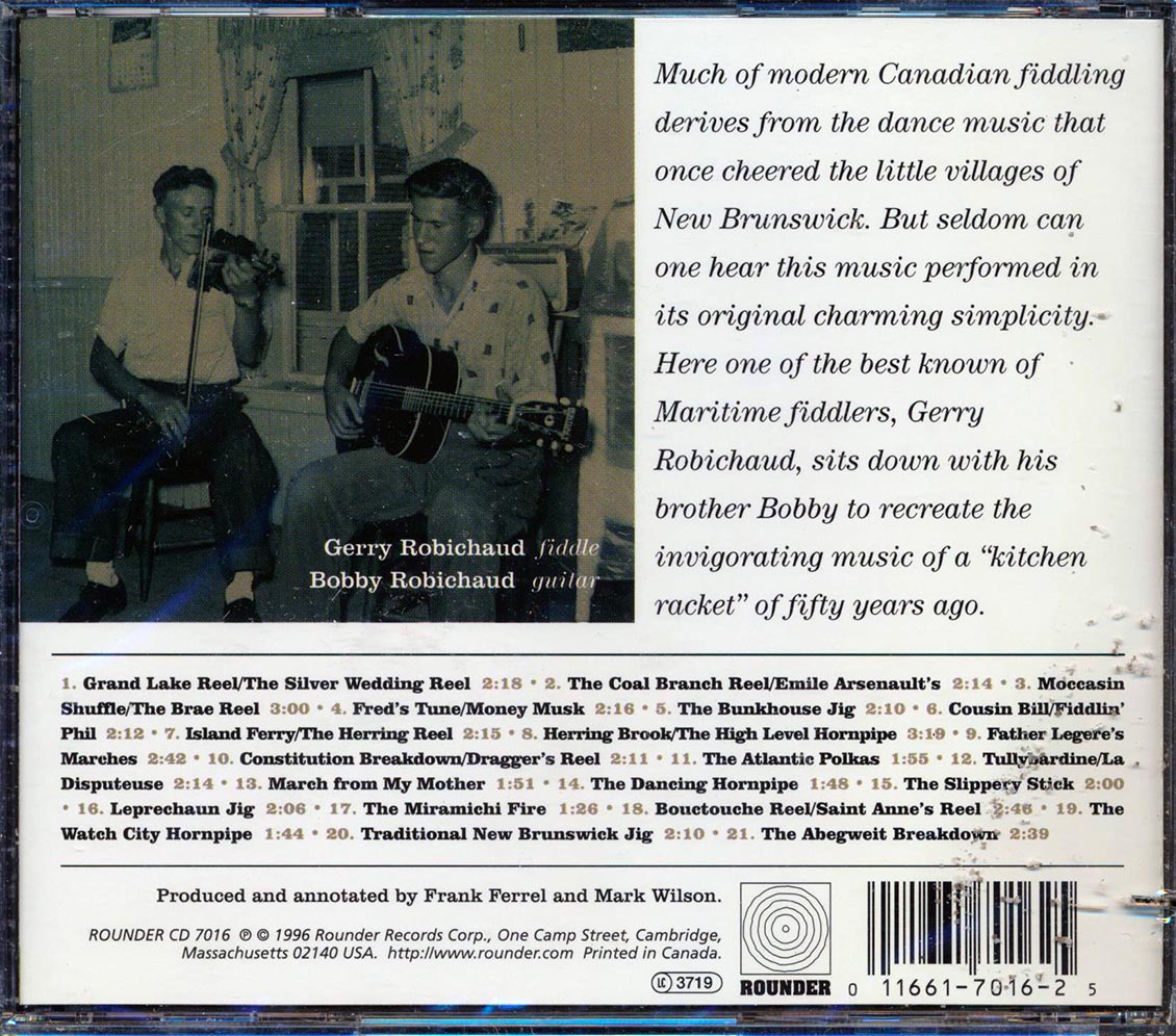 The Robichaud Brothers - The Slippery Stick: Traditional Fiddling From New Brunswick (incl. large booklet) (marked/ltd stock) Music CD