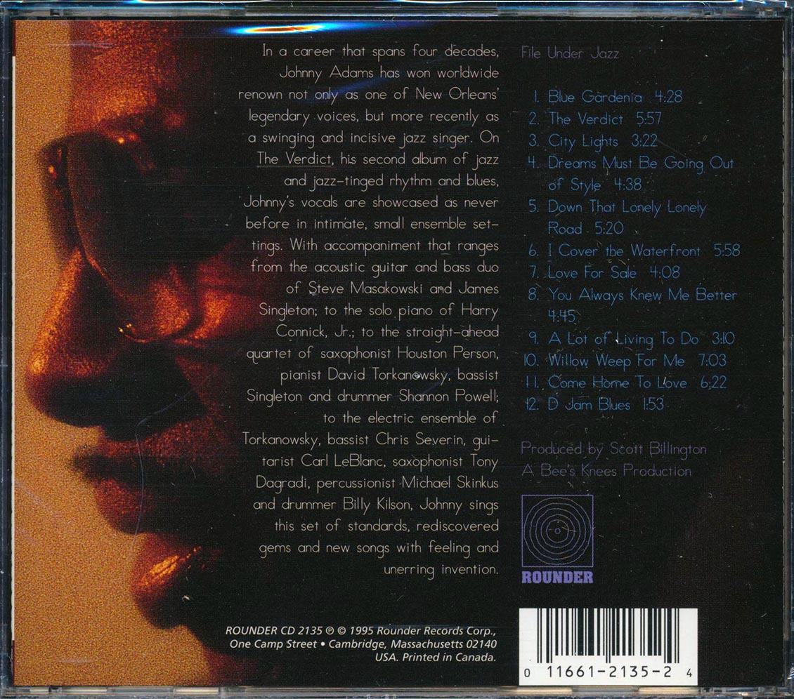 Johnny Adams - The Verdict Music CD