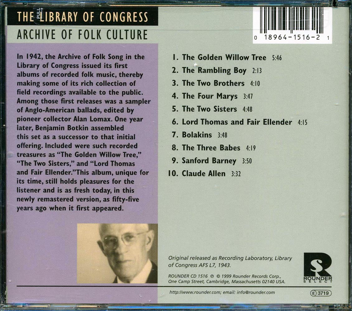 Various Anglo American Ballads Volume 2 marked/ltd stock Music CD