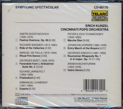Eric Kunzel - Symphonic Spectacular: Cincinnati Pops Orchestra Music CD