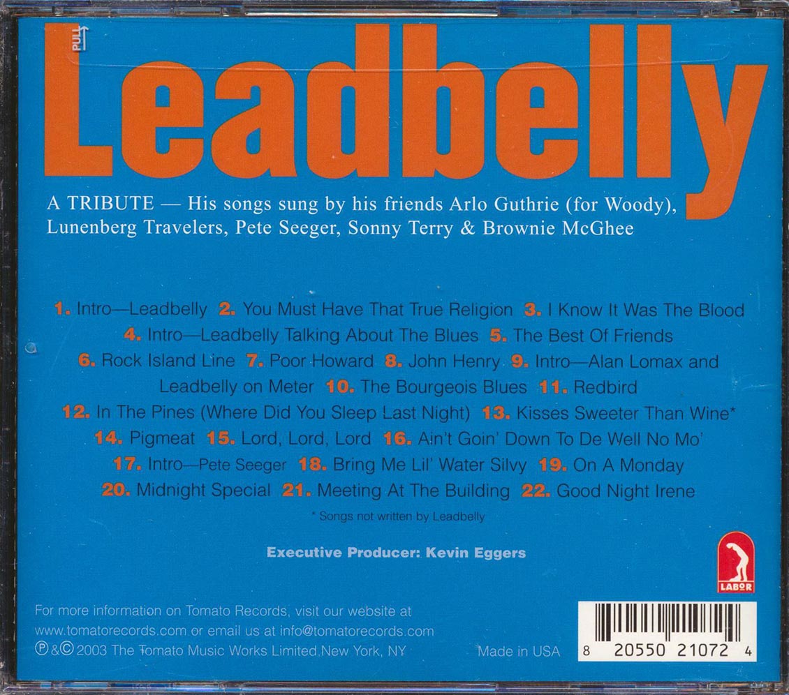 Leadbelly - A Tribute (22 tracks) Music CD