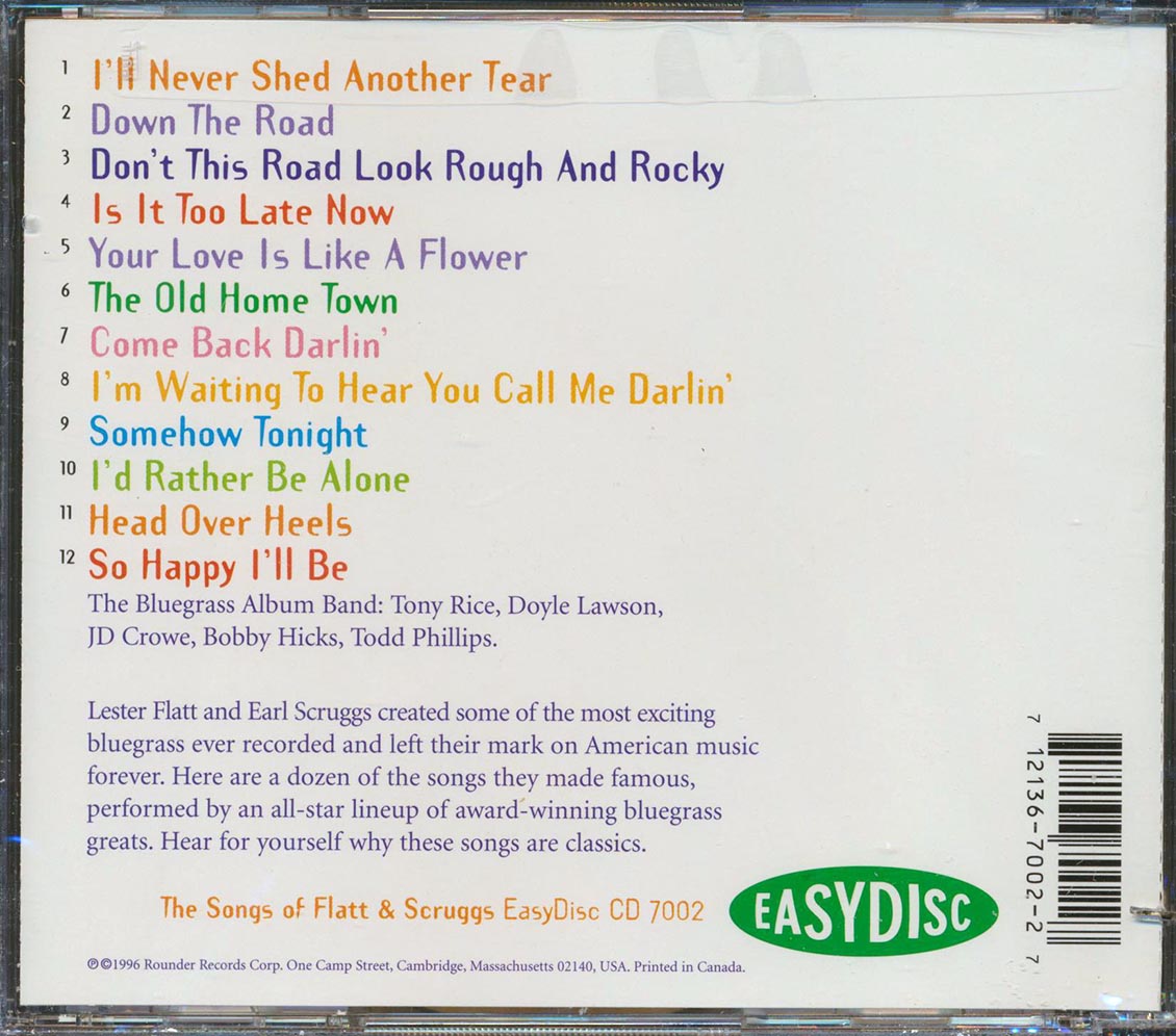 Flatt & Scruggs - The Songs Of Flatt & Scruggs (marked/ltd stock) Music CD