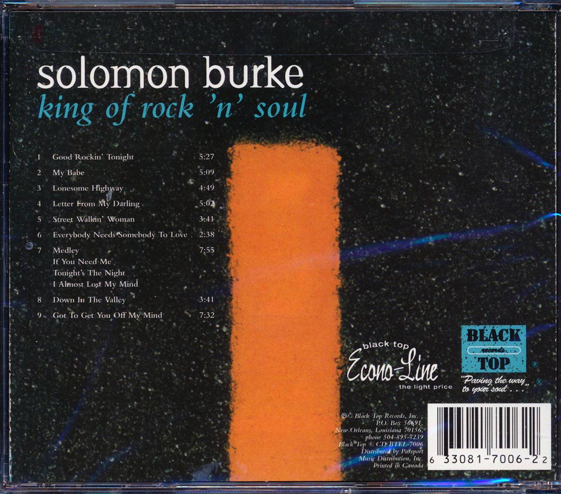 Solomon Burke - King Of Rock 'N' Soul Music CD