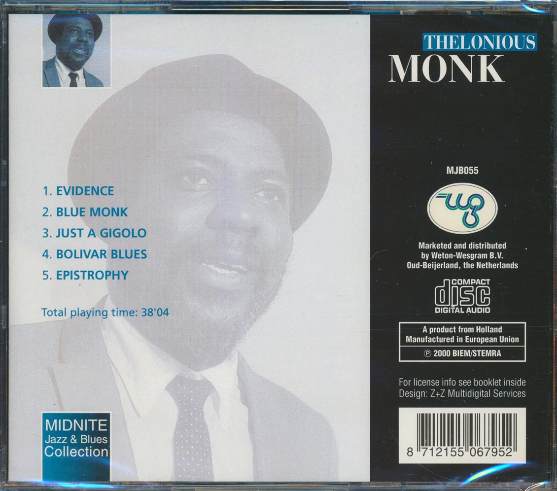 Thelonious Monk - Blue Monk Music CD