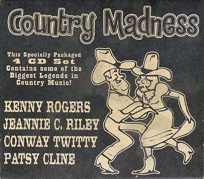 Kenny Rogers, Patsy Cline, Jeannie C Riley, Conway Twitty  - Country Madness (76 tracks) (4xCD) (box set) Music CD