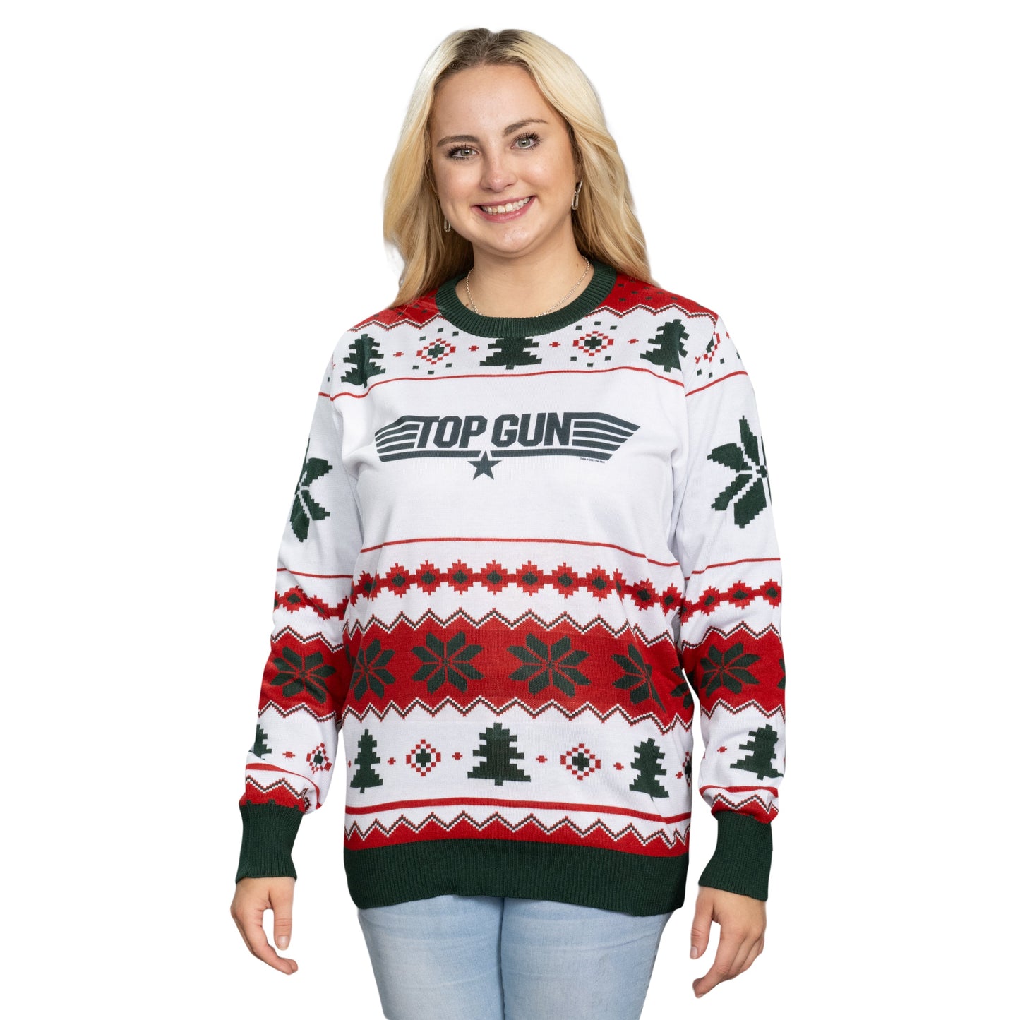 Top Gun Green Logo Christmas Sweater