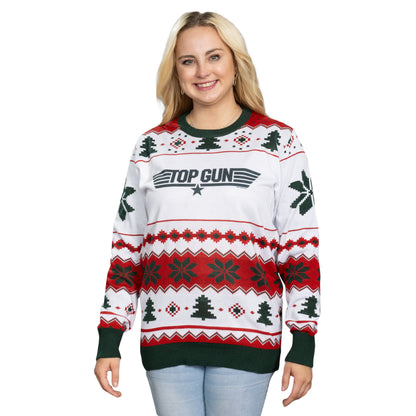Top Gun Green Logo Christmas Sweater