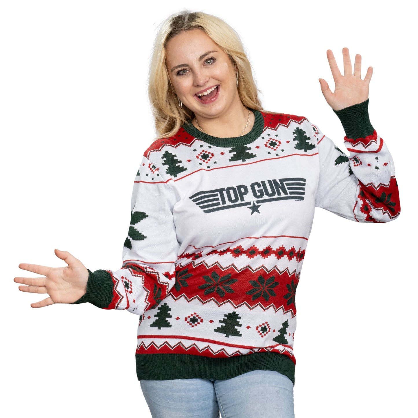 Top Gun Green Logo Christmas Sweater