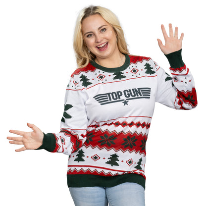 Top Gun Green Logo Christmas Sweater