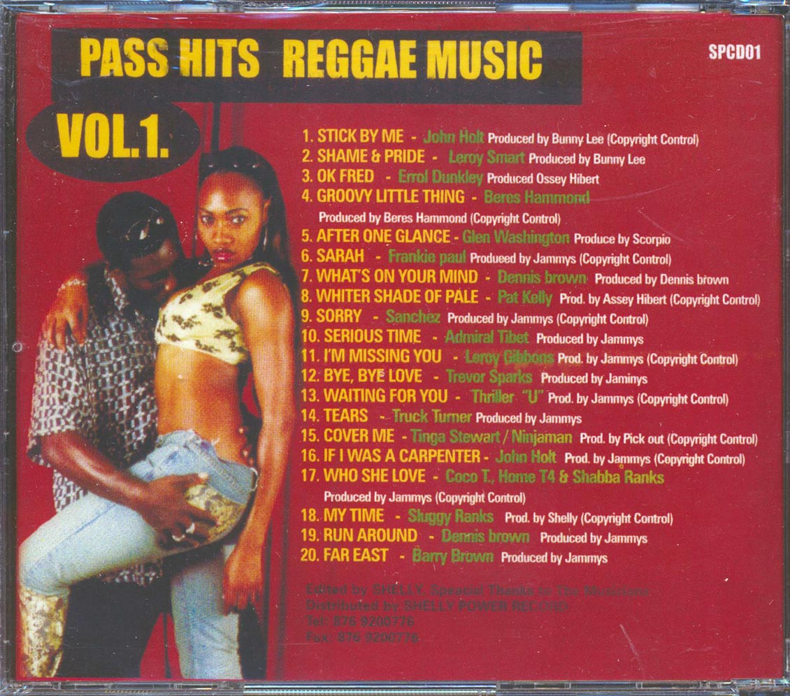 Sluggy Ranks, Barry Brown, Chuck Turner, Admiral Tibet, Etc. - Pass Hits Reggae Music Volume 1 (20 tracks) Music CD