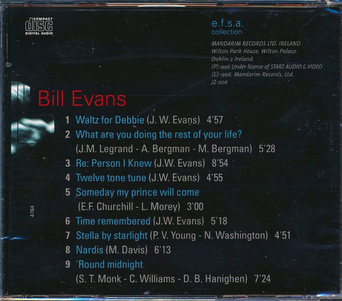 Bill Evans Jazz Masters Music CD
