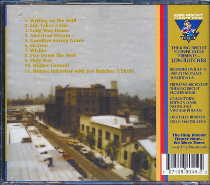 Jon Butcher - King Biscuit Flower Hour Presents In Concert Music CD