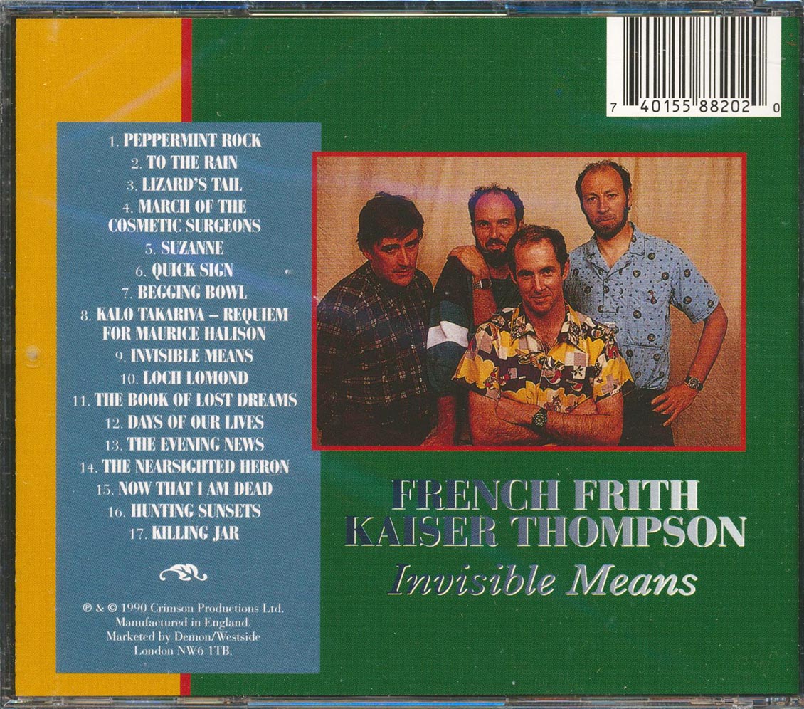 French Frith Kaiser Thompson - Invisible Means Music CD