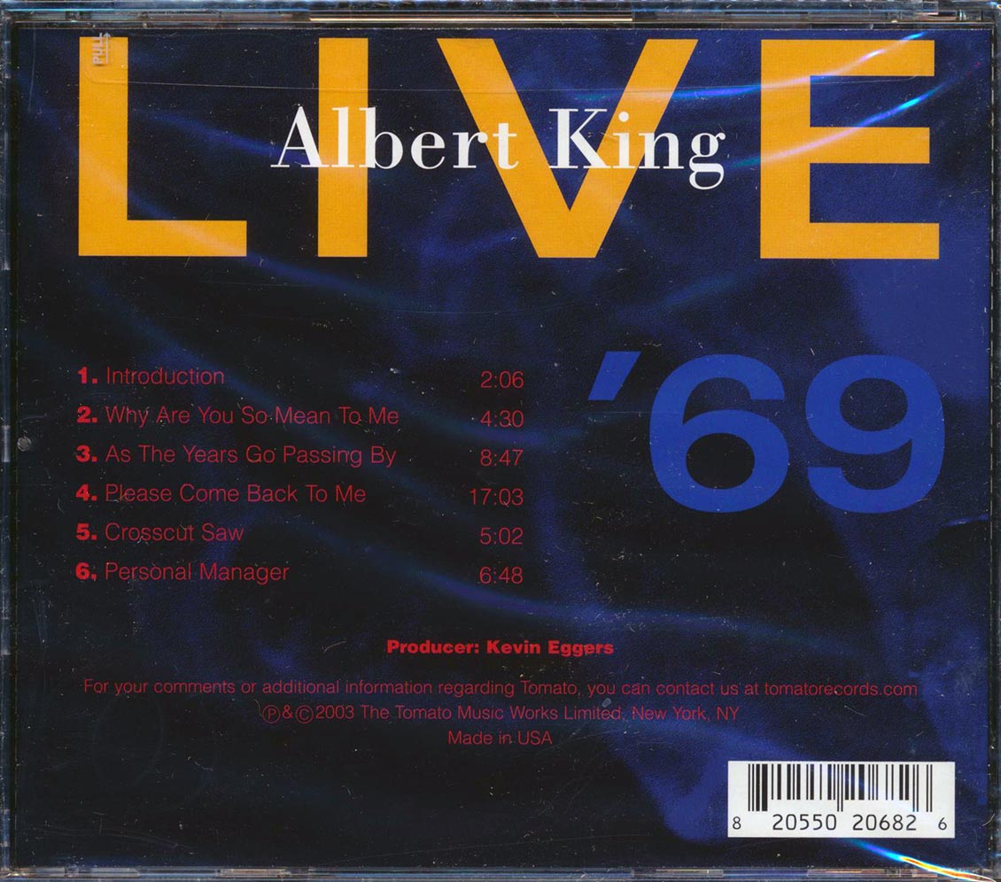 Albert King - Live '69 Music CD